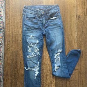 american eagle ripped jeans